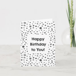 Coal Confetti Wasserfarbe Punkte Geburtstagskarte Karte