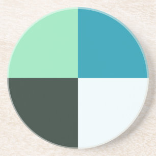 Coal Gray Ivory White Aquamarin Green Aqua Blue Getränkeuntersetzer