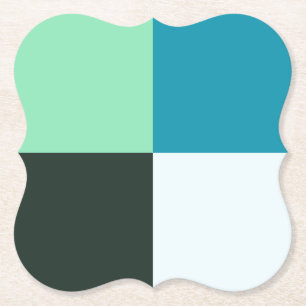 Coal Gray Ivory White Aquamarin Green Aqua Blue Untersetzer