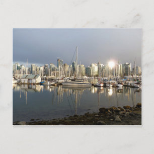 Coal Harbour, BC at sunset. Postkarte