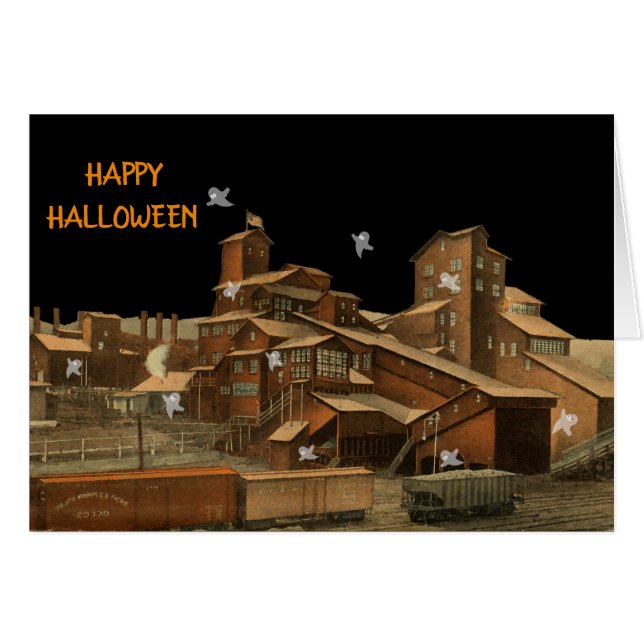 COAL MINE HALLOWEEN GHOSTS AMERIKANISCHER FLAGGENB (Vorderseite (Horizontal))