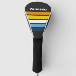 Coal Nightfall Across Striping with Name Golf Headcover