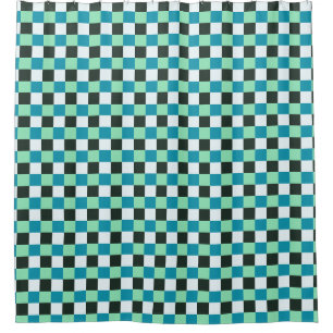 Coal White Aquamarin Green Blue Aqua Türkisch Kari Duschvorhang