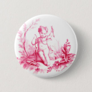 Coalbrookdale Porzellan Amor, gemalt 1865 Button