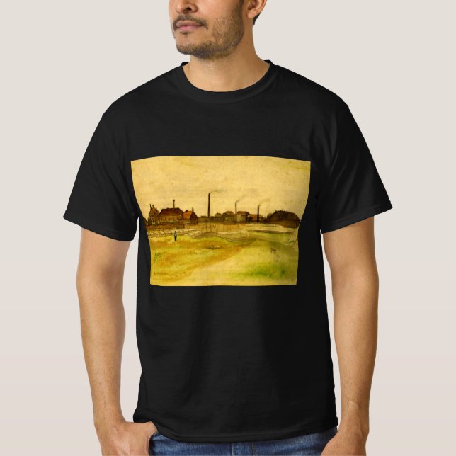 Coalmine in Borinage von Vincent van Gogh T-Shirt (Vorderseite)