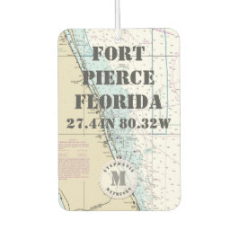 Coast Florida Nautical Chart Monogramm Autolufterfrischer