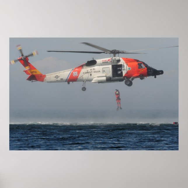 Coast Guard MH-60 Jayhawk Helicopter Poster (Vorne)