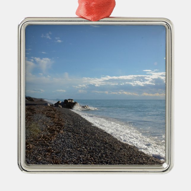 Coast of Calabria Silbernes Ornament (Vorne)