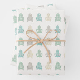 Coastal Adirondack Chairs Lake House Beach House Geschenkpapier Set