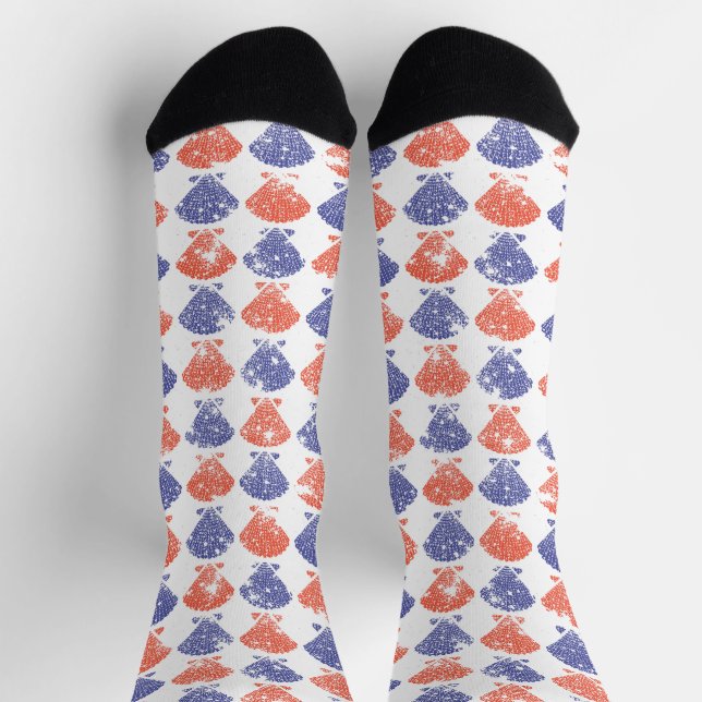 Coastal Americana Seashells Socken (Oben)