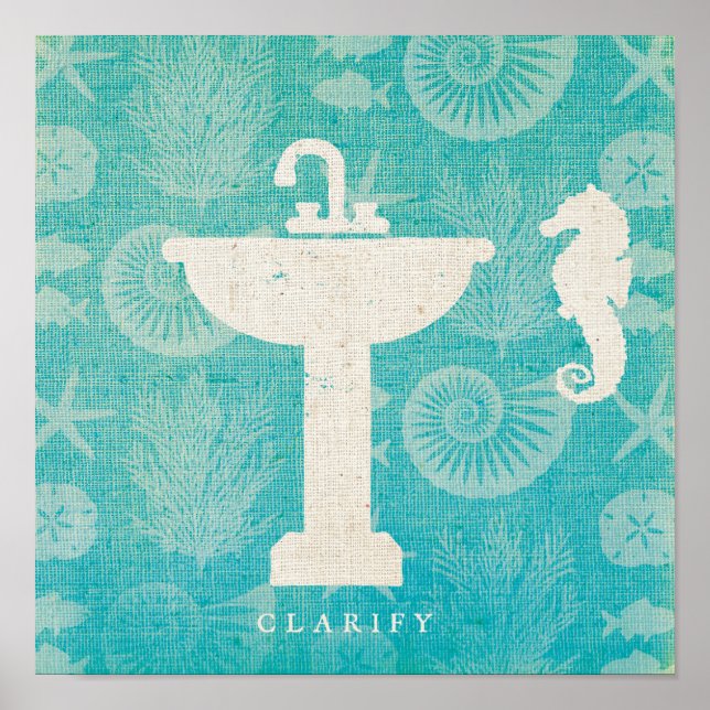 Coastal Art | Bathroom Sink Poster (Vorne)
