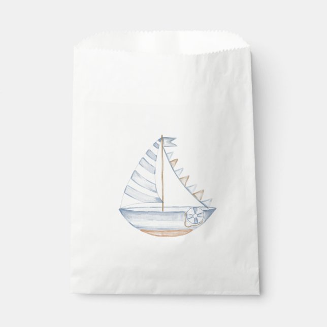Coastal Baby Ahoy Its a Boy Baby Shower Geschenktütchen (Vorderseite)