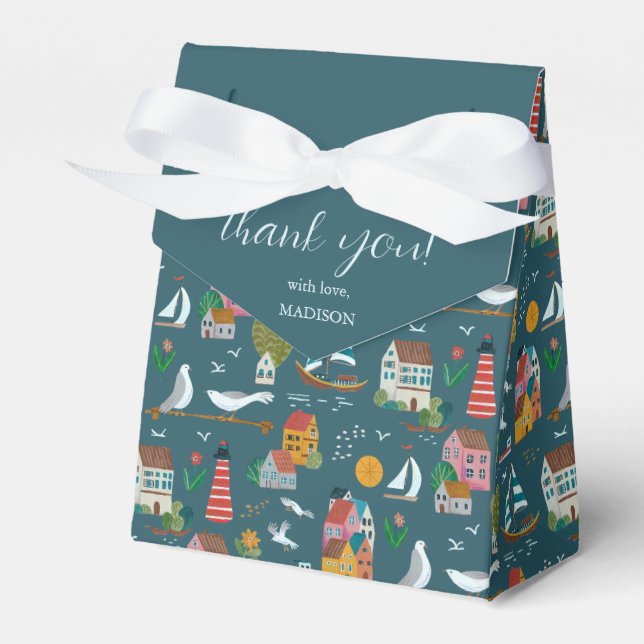 Coastal Baby Dusche Vielen Dank Geschenkschachtel (Vorderseite)