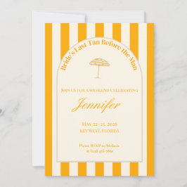Coastal Bachelorette Invitation/Itinerary - Orange Einladung