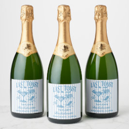 Coastal Bachelorette Modernes Cocktail Party Blau