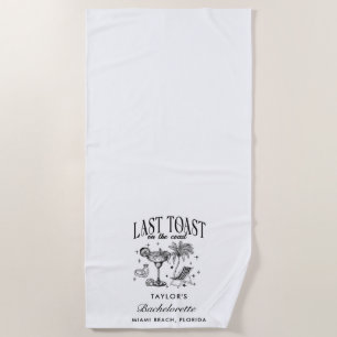 Coastal Bachelorette Modernes Cocktail Party Schwa Strandtuch