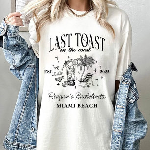 Coastal Bachelorette Modernes Cocktail Party Schwa T-Shirt