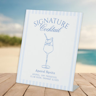 Coastal Bachelorette Signature Cocktail Sockelschild
