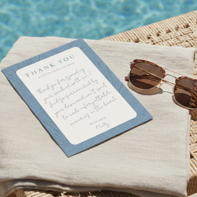 Coastal Bachelorette Thank You Letter  Einladung (Coastal Bachelorette Thank You Letter Invitation)