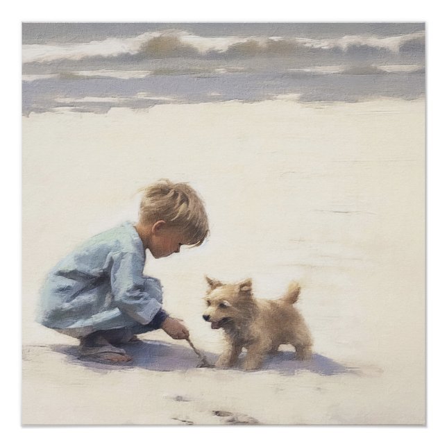 Coastal Beach Best Friends Landschaft Poster (Vorderseite)