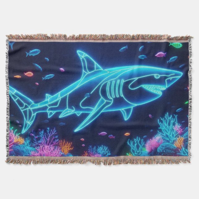 Coastal/Beach bunter Neonhai Decke (Vorderseite)