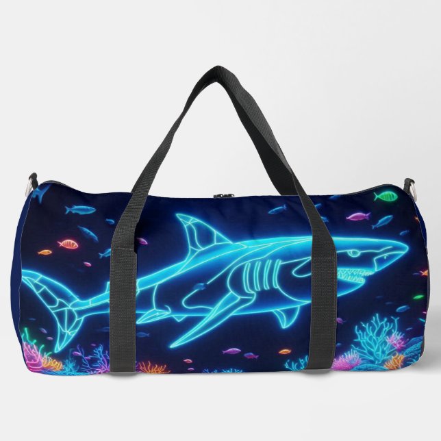 Coastal/Beach bunter Neonhai Duffle Bag (Vorderseite)