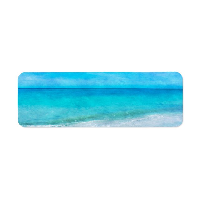 Coastal Beach Deco im Aquamarinen Aqua Türkis Blue (Vorne)