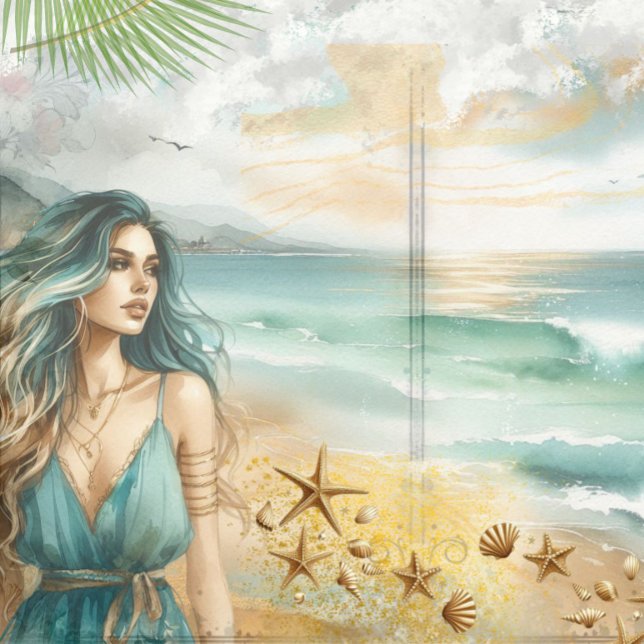 Coastal Beach Decoupage Junk Journal Scrapbook (Coastal Beach Decoupage Junk Journal Scrapbook Paper)