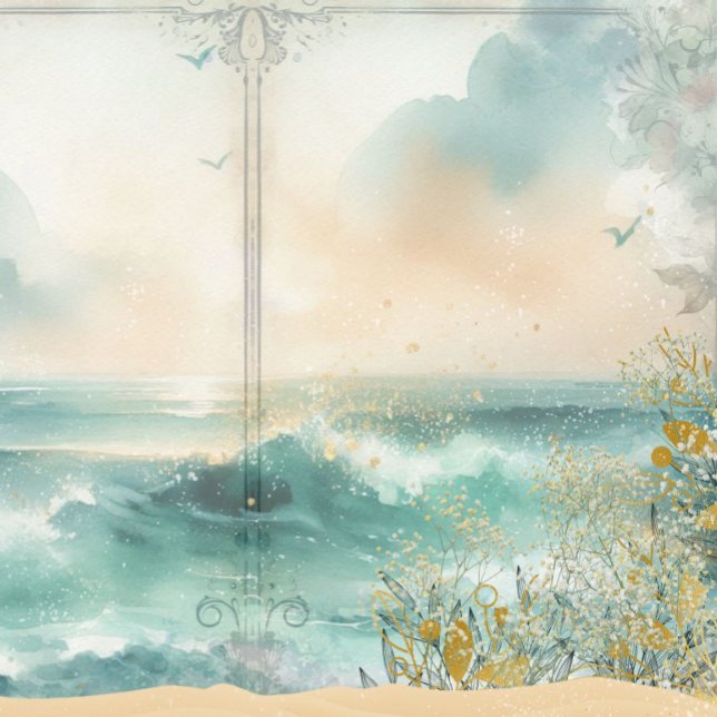 Coastal Beach Decoupage Junk Journal Scrapbook (Coastal Beach Decoupage Junk Journal Scrapbook Paper)