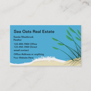Coastal Beach Real Anwesen Agent Visitenkarte