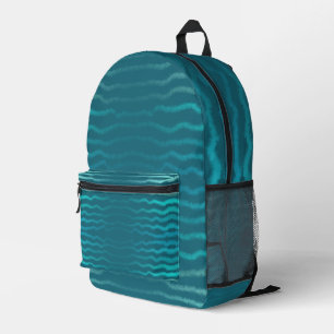 Coastal Beach Salty Türkis Wave Abstract Design Bedruckter Rucksack