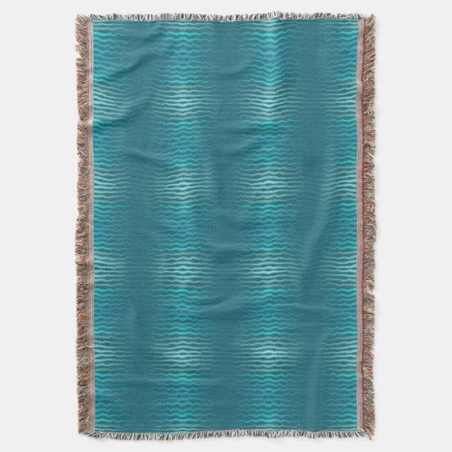 Coastal Beach Salty Türkis Wave Abstract Design Decke (Vorderseite Vertikal)