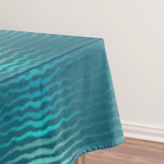Coastal Beach Salty Türkis Wave Abstract Design Tischdecke (Beispiel)