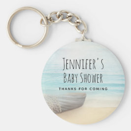 Coastal Beach Scene Nautical Baby Dusche Danke Schlüsselanhänger