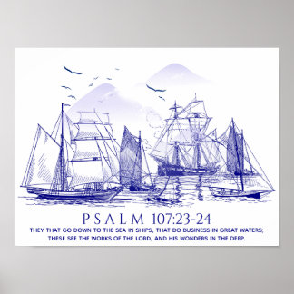 Coastal Bible Verse Poster
