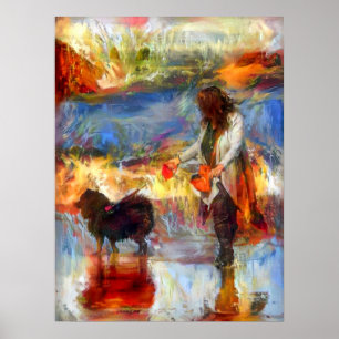 COASTAL BLISS Ihana and Me Leinwand 18 x 24 Poster