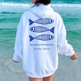 Coastal Blue Fish Bridesmaid Bachelorette Shirt