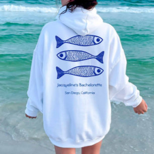 Coastal Blue Fish Bridesmaid Bachelorette Shirt