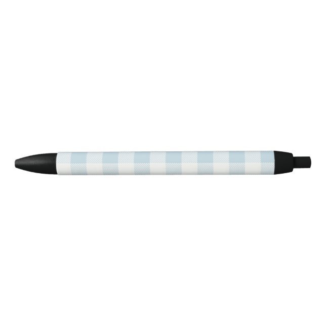 Coastal Blue Gingham Karo Pattern Beach Kugelschreiber (Vorderseite)