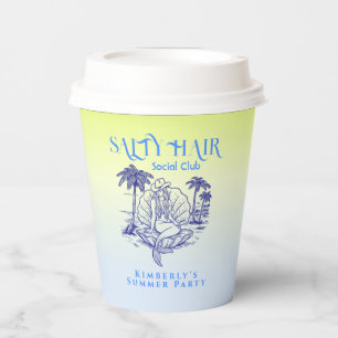 Coastal Blue Mermaid Cowgirl Summer Party Pappbecher