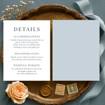 Coastal Blue Minimalist Elegant Wedding Details