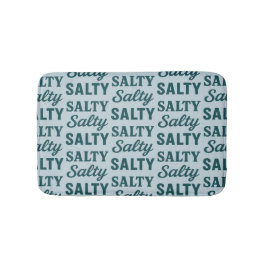 Coastal Blue Salty Life | Graphic Nautical Beach Badematte