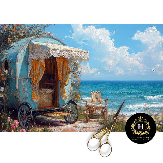 Coastal Bohemisch Sinti und Roma Caravan Decoupage Seidenpapier (Von Creator hochgeladen)