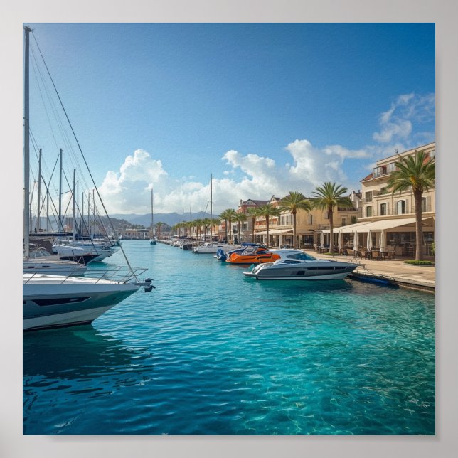 Coastal Cafes auf Yacht Haven Poster (Vorne)