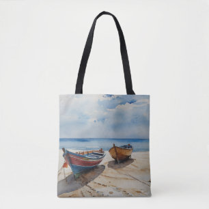 "Coastal Calm" Eine ruhige Wasserfarbenwelt Tasche