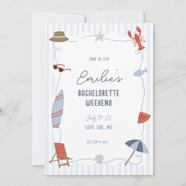 Coastal Cape Cod Bachelorette Itinerary Invite Einladung
