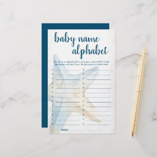 Coastal Chic   Blue Starfish Alphabet Name Game