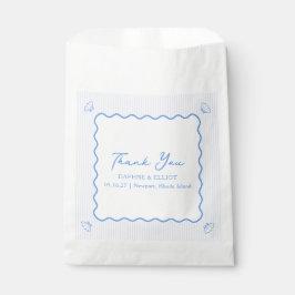Coastal Chic Elegant Blue Wedding Vielen Dank Geschenktütchen