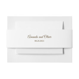 Coastal Chic Golden Sand Türkis Wasser Hochzeit Einladungsbanderole