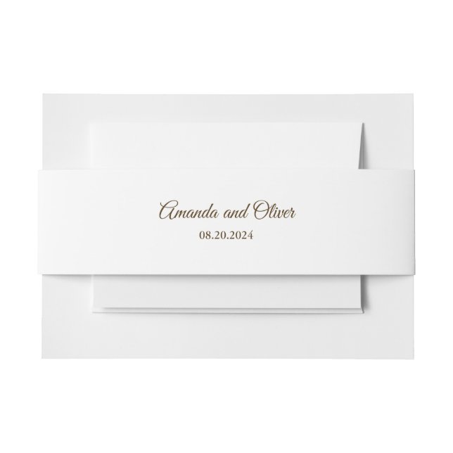 Coastal Chic Golden Sand Türkis Wasser Hochzeit Einladungsbanderole (Vorderseite Beispiel)